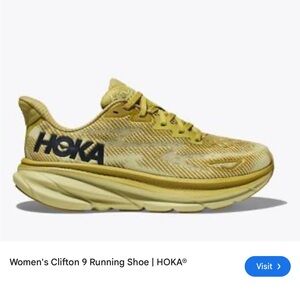 HOKA Women's Clifton 9 Running Shoe - Yellow Lichen/Celery Root